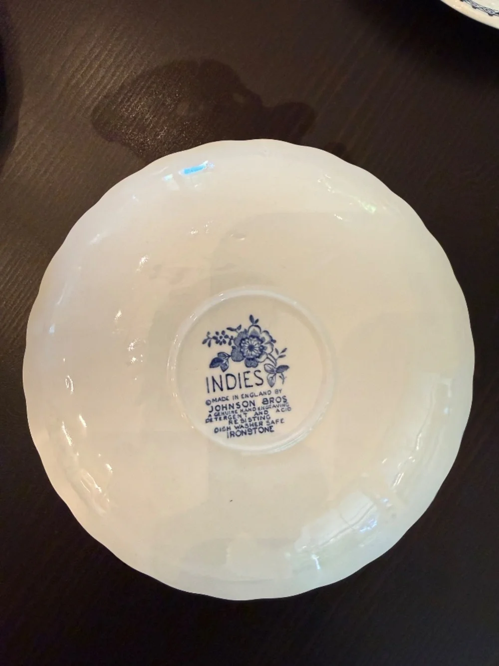 Four vintage Johnson Bros plates